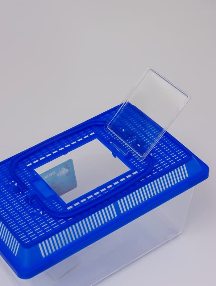 Переноска прямоугольная, 26.5×16.5×17 см, голубой