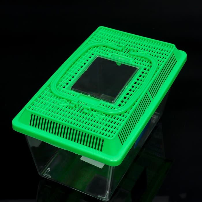 Переноска прямоугольная, 26.5×16.5×17 см, зелёный