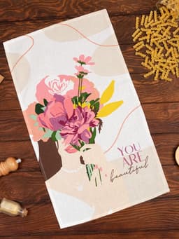 Полотенце кухонное «Доляна» You are beautiful, 35×60 см, 100% хлопок, 160 г/м²