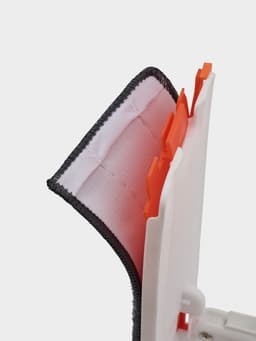 Швабра плоская с вертикальным отжимом и водосгоном Raccoon, стальная ручка, насадка микрофибра, 39×11.5×130 см