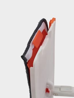 Швабра плоская с вертикальным отжимом и водосгоном Raccoon, стальная ручка, насадка микрофибра, 39×11.5×130 см