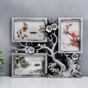 Фоторамка - коллаж на 3 фото 10×15 см «Вишнёвый сад», т. Серебро, 32×27 см