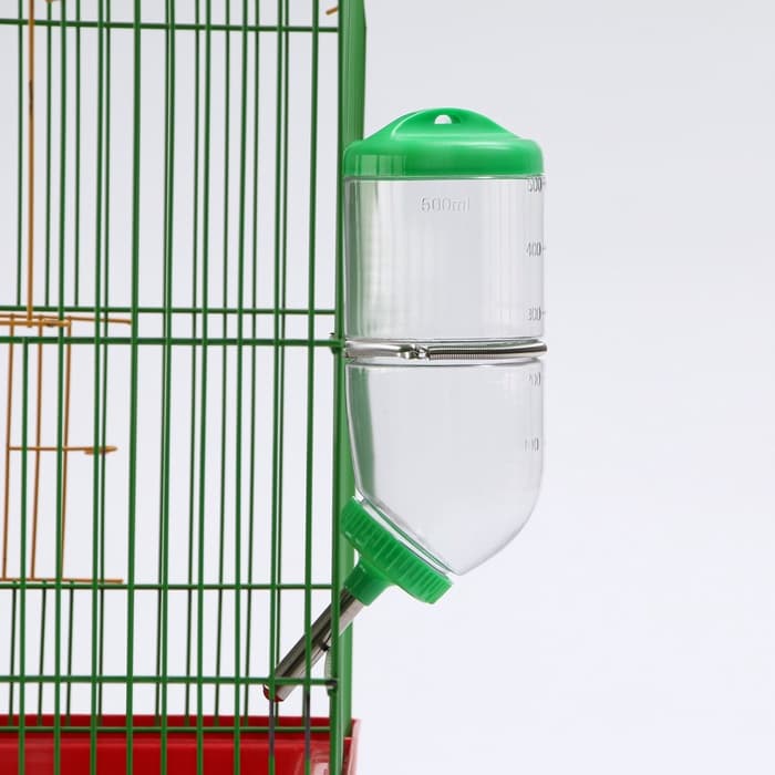 Поилка для грызунов, 500 мл, 20.5×5 см, зелёная