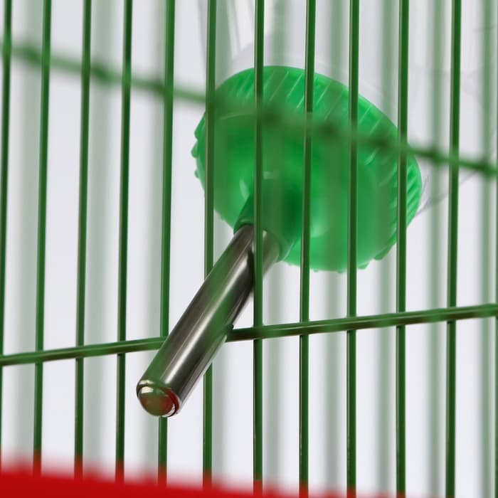 Поилка для грызунов, 500 мл, 20.5×5 см, зелёная