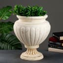 Вазон для цветов «Юлий», 10 л, 40×33×33 см, шамот, бежевый