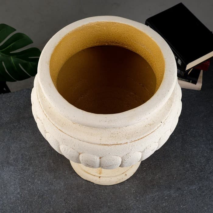 Вазон для цветов «Юлий», 10 л, 40×33×33 см, шамот, бежевый