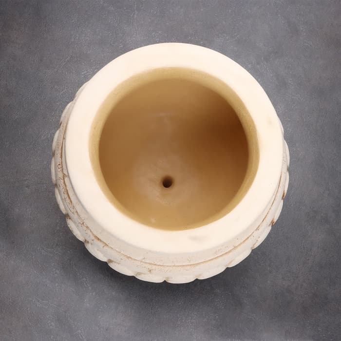 Вазон для цветов «Юлий», 10 л, 40×33×33 см, шамот, бежевый