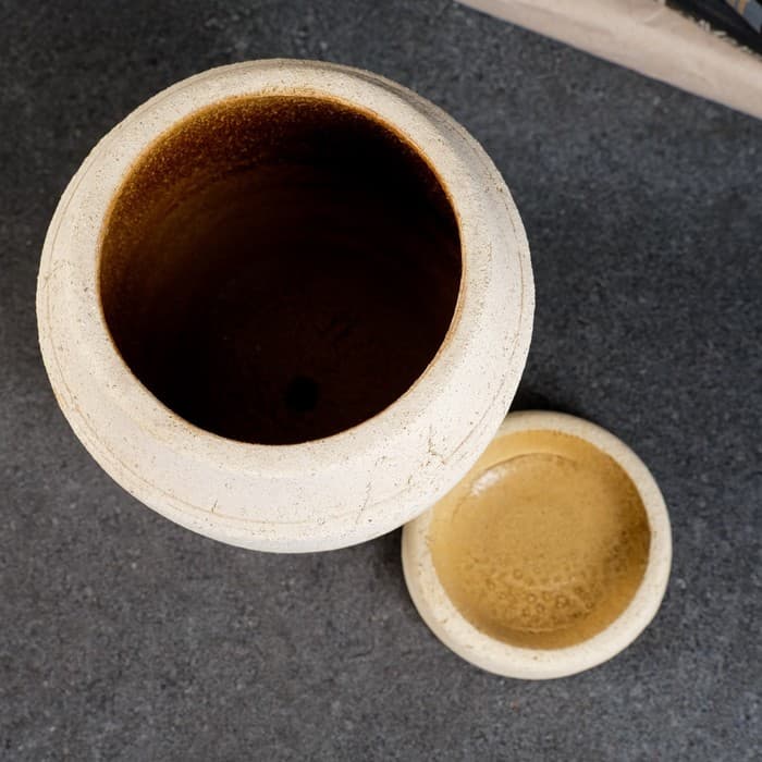 Фигурное кашпо для цветов «Классик», 2.5 л, 16×20×16 см, шамот, цвет слоновая кость