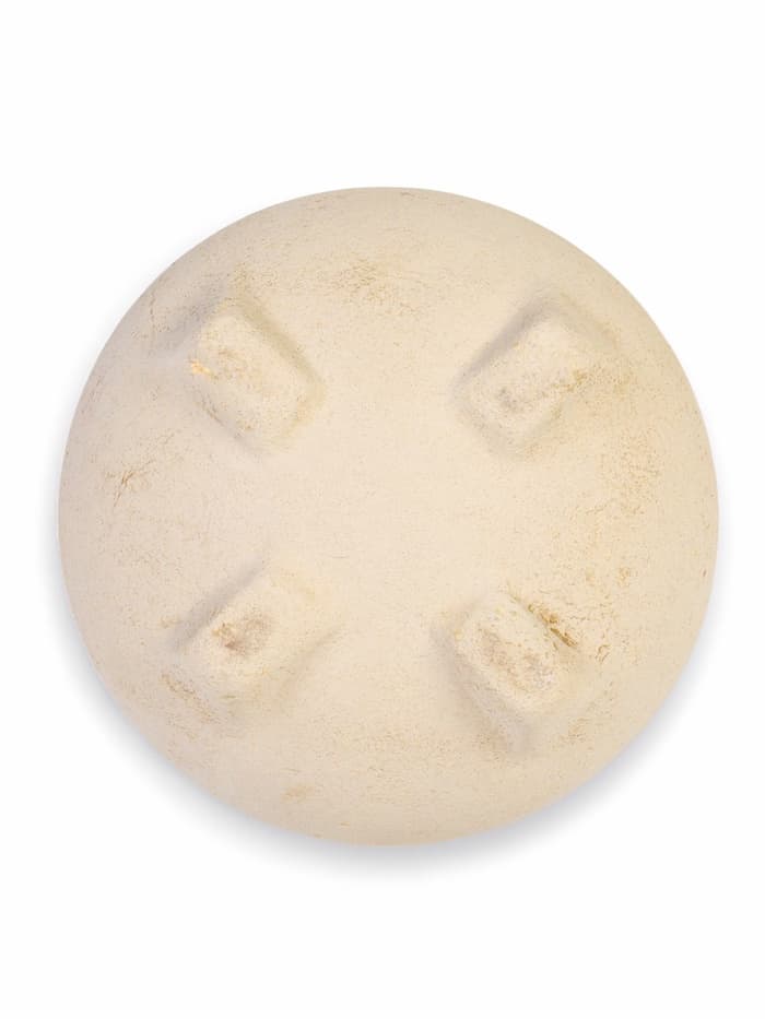 Декоративное кашпо для цветов «Плошка», 1 л, 19×8×19 см, шамот, цвет слоновая кость