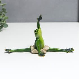 Фигурка полистоун лак «Лягуха балерина - шпагат», 11×7×20 см