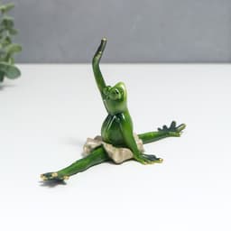 Фигурка полистоун лак «Лягуха балерина - шпагат», 11×7×20 см