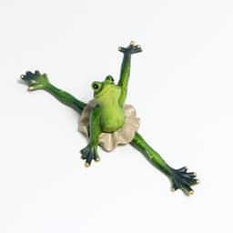 Фигурка полистоун лак «Лягуха балерина - шпагат», 11×7×20 см