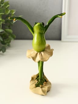 Фигурка полистоун лак «Лягуха балерина: полёт», 17×7×10 см
