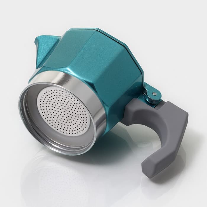 Кофеварка гейзерная Доляна Azure, на 1 чашку, 50 мл, алюминий, бирюзовая