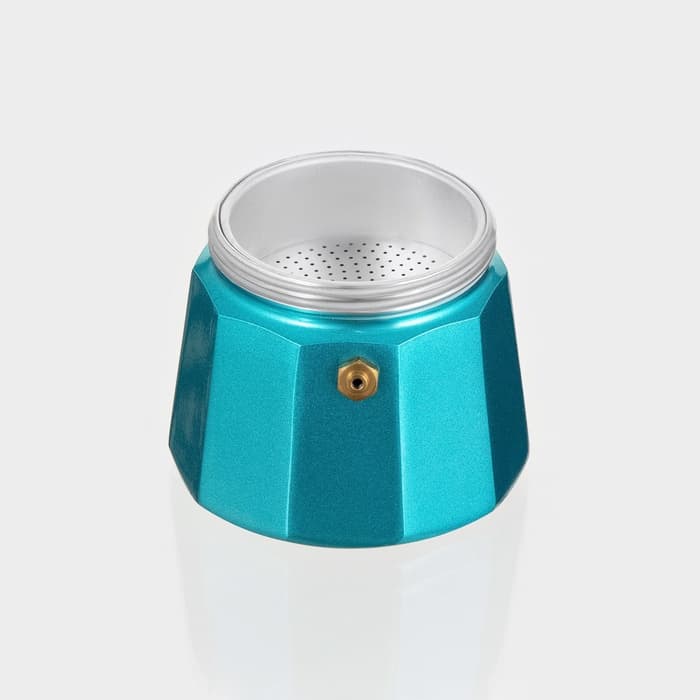 Кофеварка гейзерная Доляна Azure, на 3 чашки, 150 мл, алюминий, бирюзовая