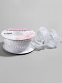 Лента декоративная с бусинами, 12 мм, 4.5±0.5 м, белая