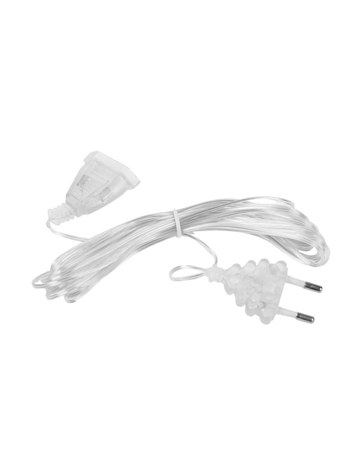 Удлинитель для комнатных гирлянд, 5 м, прозрачная нить, УМС-вилка