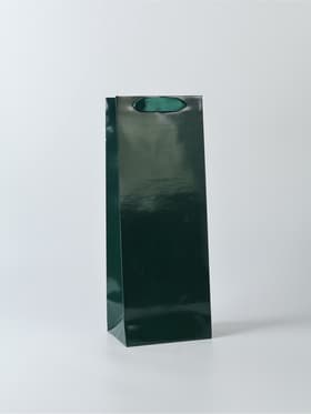 Пакет подарочный под бутылку, упаковка, «Изумруд», 13×36×10 см