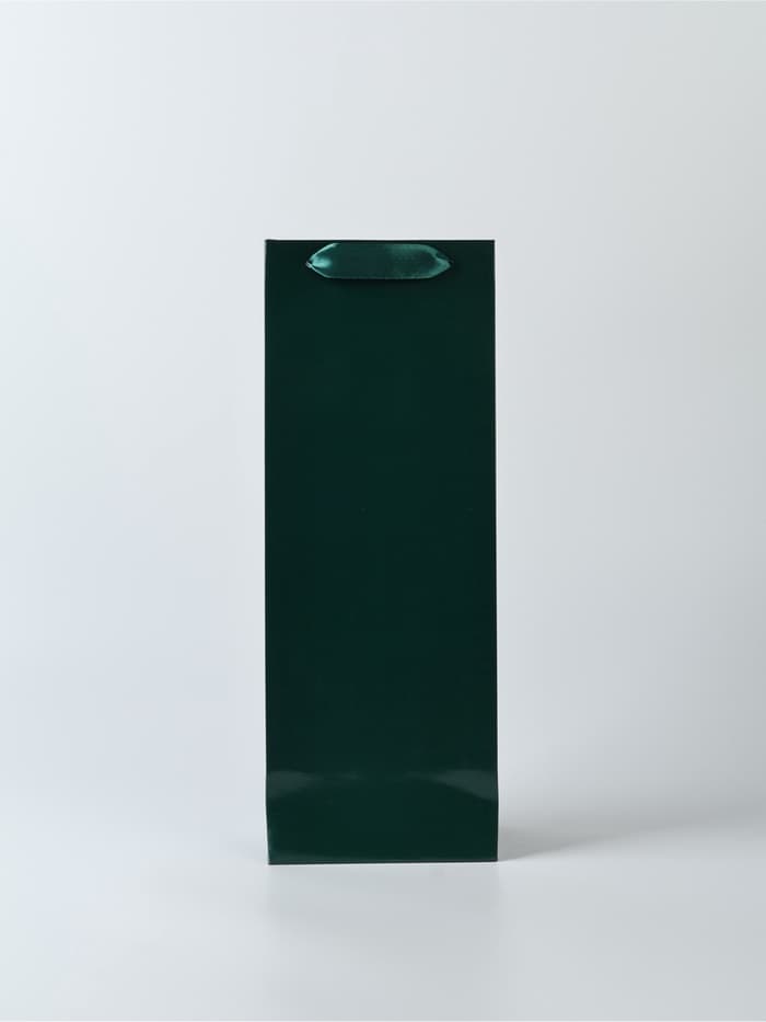 Пакет подарочный под бутылку, упаковка, «Изумруд», 13×36×10 см