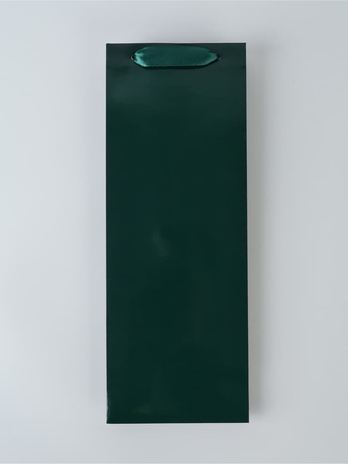 Пакет подарочный под бутылку, упаковка, «Изумруд», 13×36×10 см