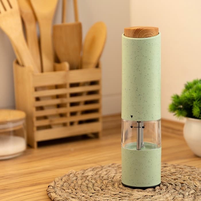 Мельница электрическая Luazon LET- 003, пластик, от батареек, зелёная