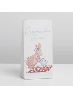 Пакет подарочный без ручек «Светлой Пасхи!», 10×19.5×7 см