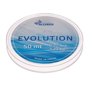 Леска монофильная ALLVEGA Evolution, диаметр 0.22 мм, тест 7.21 кг, 50 м, прозрачная