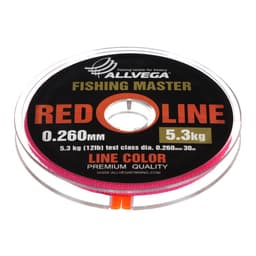 Леска монофильная ALLVEGA Fishing Master, диаметр 0.260 мм, тест 5.3 кг, 30 м, рубиновая