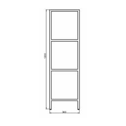 Стеллаж напольный Comforty «Мальме 40», 360×1200×360 мм, цвет дуб дымчатый/чёрный