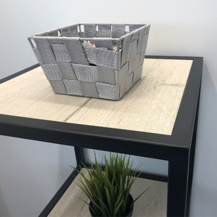 Стеллаж напольный Comforty «Мальме 40», 360×1200×360 мм, цвет дуб дымчатый/чёрный