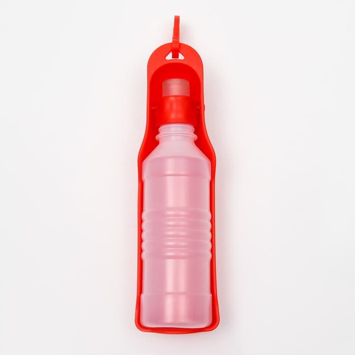 Поилка прогулочная, 250 мл, пластик, красная