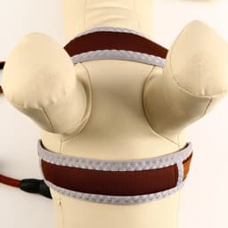 Шлейка с поводком, размер M, ОШ 32-72 см, ОГ 32-72 см, поводок 120×1.5 см, мягкая, с вертлюгом, коричневая