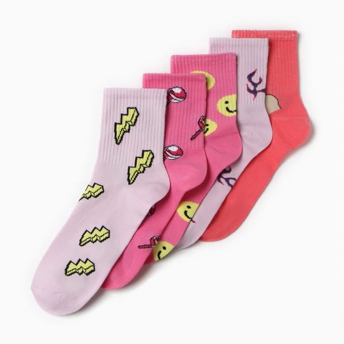 Носки женские KAFTAN Cool girl, набор 5 пар, р-р 36-39 (23-25 см)