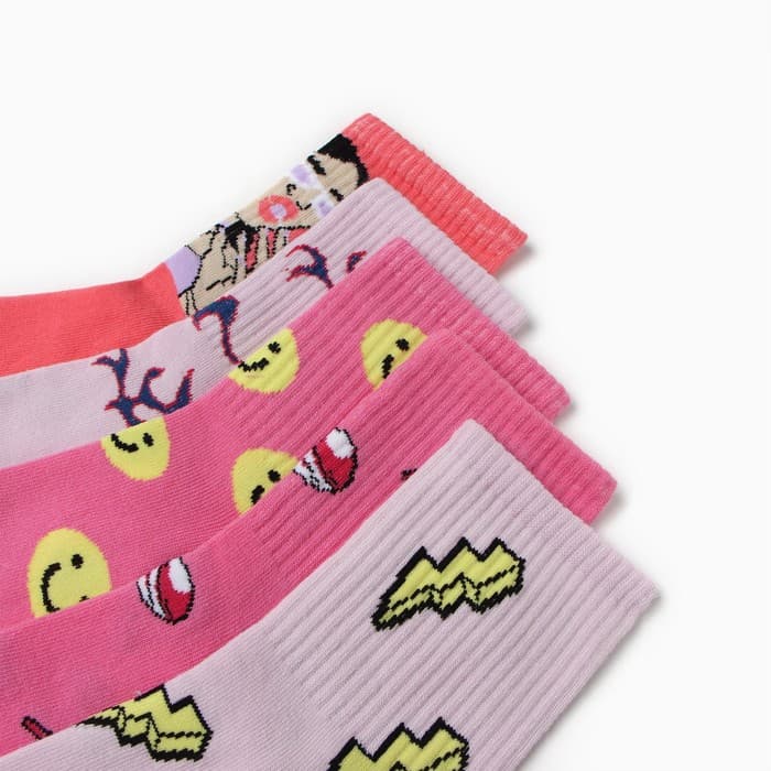 Носки женские KAFTAN Cool girl, набор 5 пар, р-р 36-39 (23-25 см)