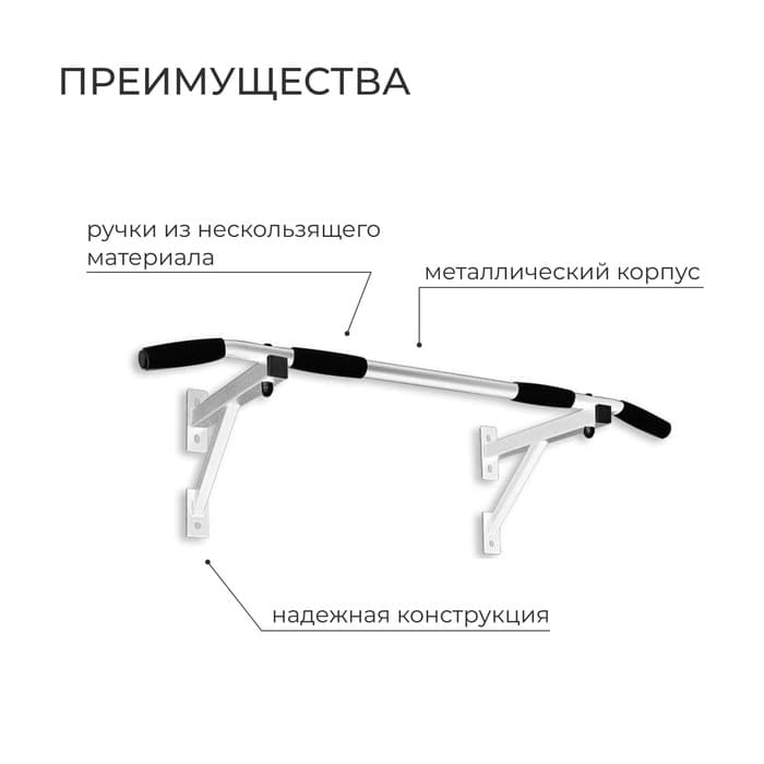 Турник настенный Aktiv, цвет белый