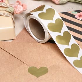 Наклейка с тиснением, золотая, 3.5×2.5 см