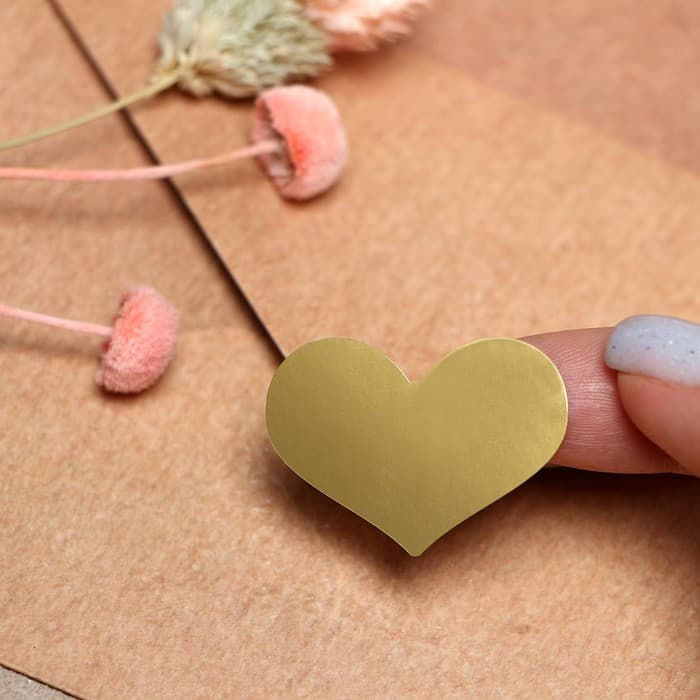 Наклейка с тиснением, золотая, 3.5×2.5 см