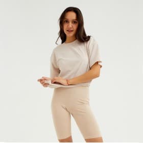 Футболка женская MINAKU OVERSIZE FIT, бежевый меланж, размер 48