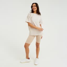Футболка женская MINAKU OVERSIZE FIT, бежевый меланж, размер 48