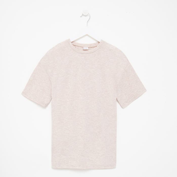 Футболка женская MINAKU OVERSIZE FIT, бежевый меланж, размер 50