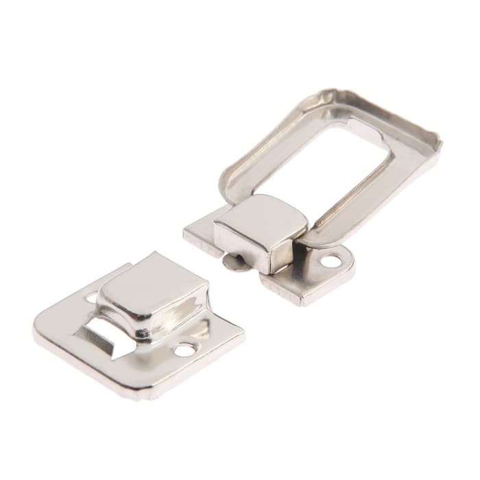 Замок-защелка на ящик 27x40 мм, железный, цвет матовый никель