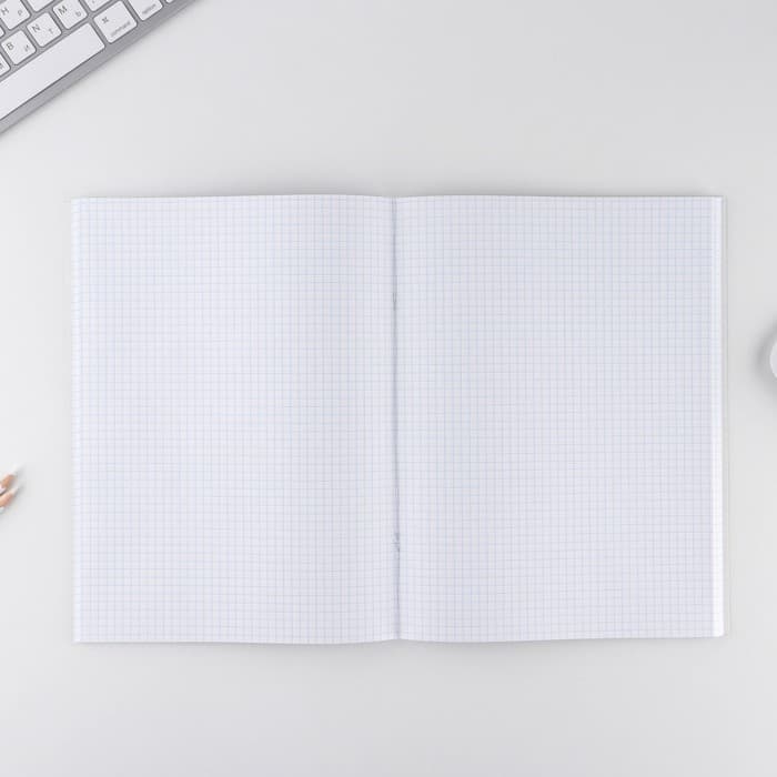 Тетрадь в клетку А4, 80 л., на скрепке, блок №1«Малахит»