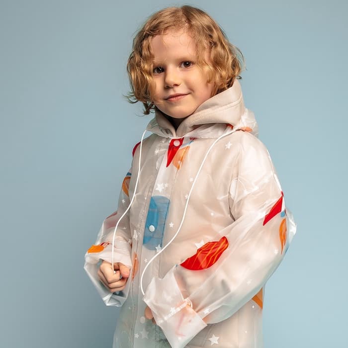 Дождевик детский «Космос»‎, 125-155 см