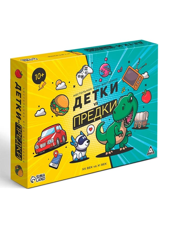 Настольная игра-викторина «Детки и предки», 180 карт, игровое поле, 10+