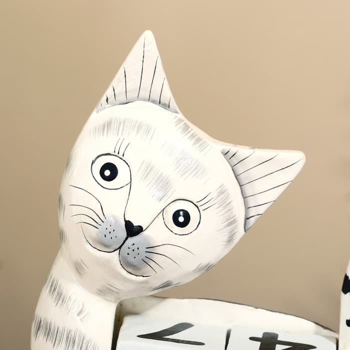 Вечный календарь «Кошечка», 15×22×6 см, дерево
