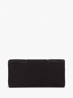 Сумка-клатч женская на магните, на длинной цепочке, чёрная