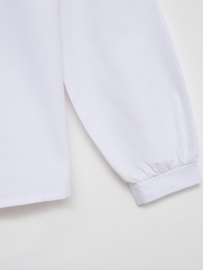 Блузка для девочки MINAKU: Cotton collection, белая, рост 146 см
