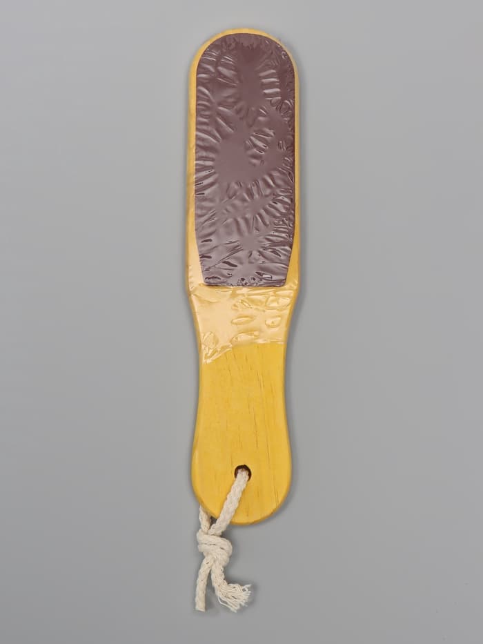 Пилка для пяток, наждачная, двусторонняя, 26 см, деревянная