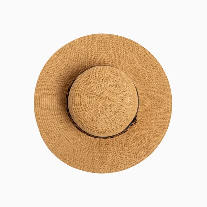 Шляпа женская с леопардовым ремешком MINAKU, коричневая, размер 58