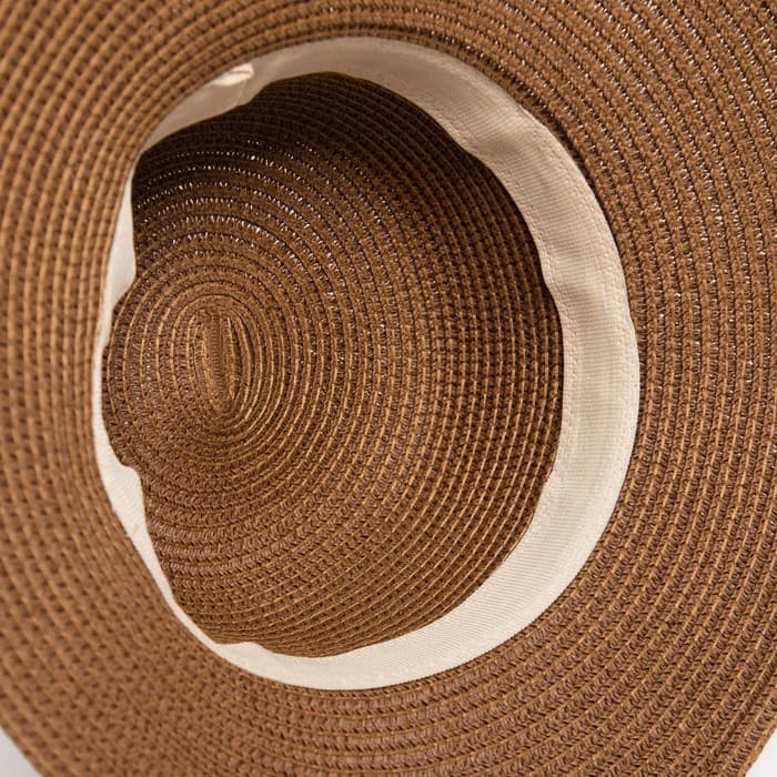 Шляпа женская с цепочкой MINAKU, коричневая, размер 56-58